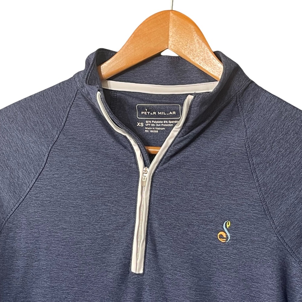 Peter Millar Streamsong Resort Golf Shirt Womens XS Navy Blue 1/4 Zip Pullover